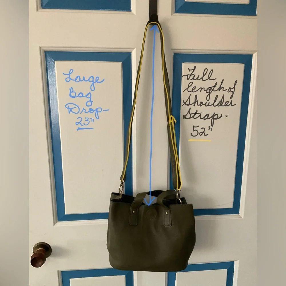 Vegan Lg Bucket Crossbody Bag with Smaller interchangeable nesting bag VGC Pre❤️ - Picture 6 of 13